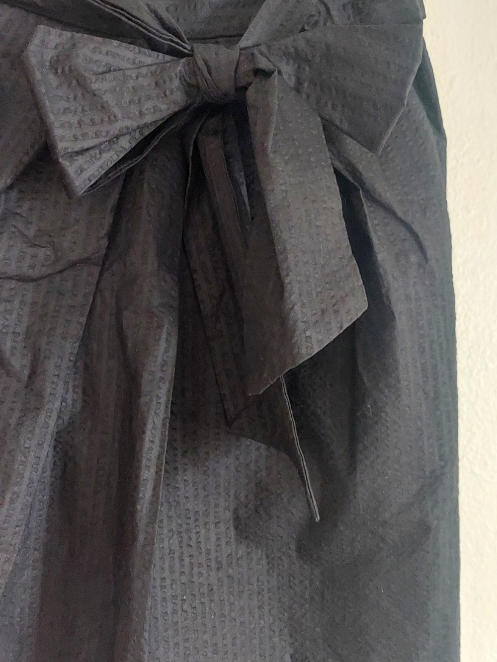 J. Crew Black Tie Waist Pencil Skirt with Bow